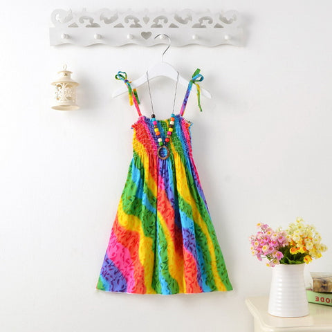 Kids Dress With Coconut Shell Necklace