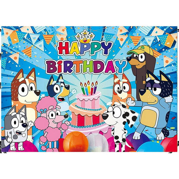 Happy Birthday Background Banner 1x1.5m