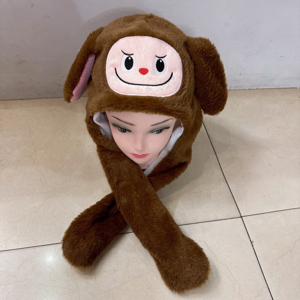 Winter Plush Moving Ear Hat