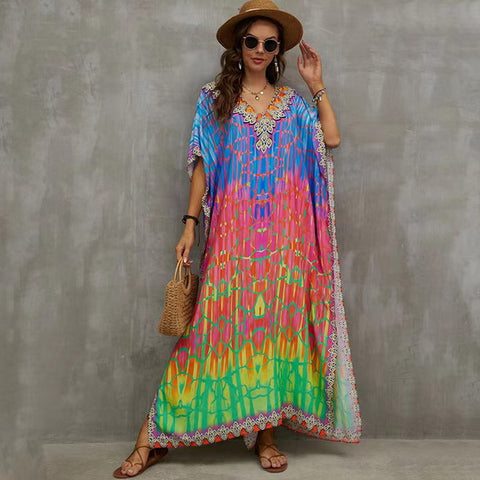 Wholesale Hand Embellished Bohemian Dress Plus Size