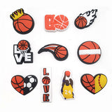 10pc Basketball PVC Shoes Charms Decor For Croc
