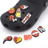 10pc Basketball PVC Shoes Charms Decor For Croc