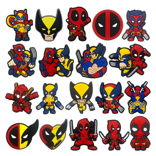 19pc Cartoon PVC Shoes Charms Decor For Croc