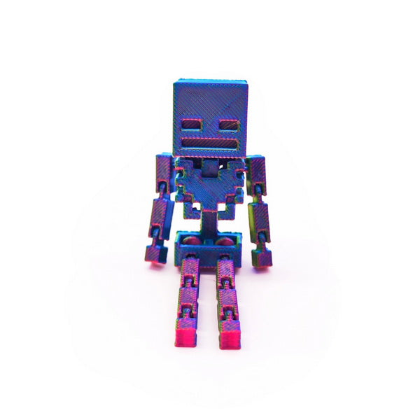 3D Printed Pixel Skeleton Figurine