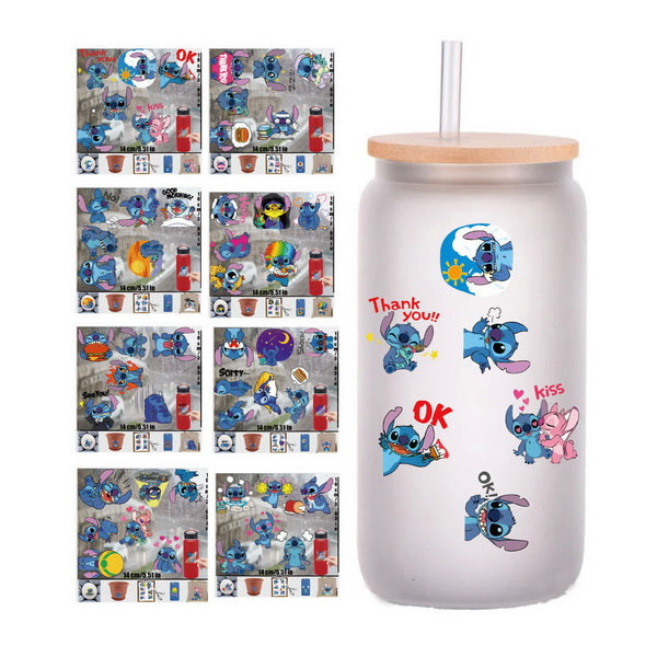 8pc UV Cup Wrap Stickers