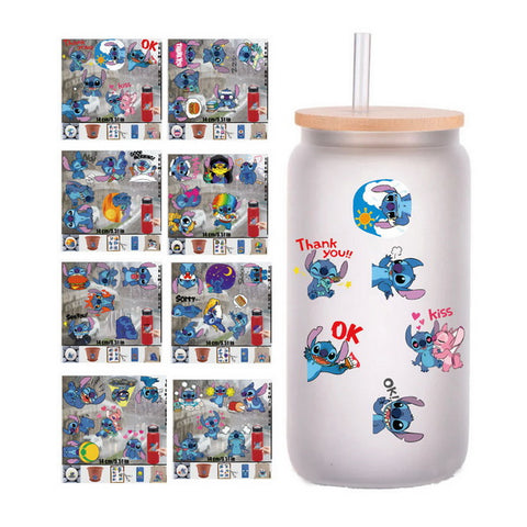 8pc UV Cup Wrap Stickers