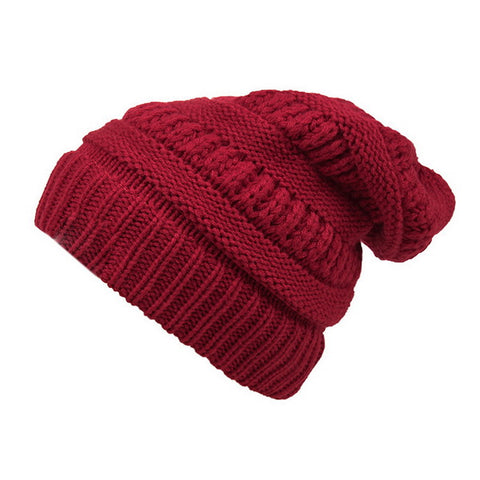 Wholesale Women Knitted Ponytail Beanie