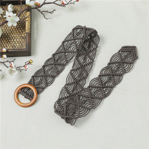 Wholesale Woven Rope Retro Bohemian Braid Waist Belt