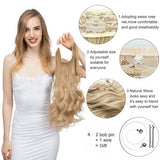 18 Inch Curly Adjustable Invisible Wire Hair Extension
