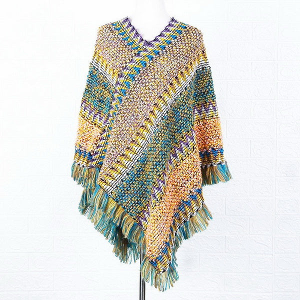 Boho Knitted Poncho