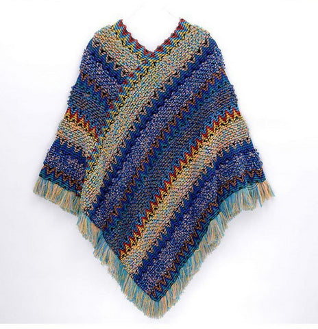 Boho Knitted Poncho