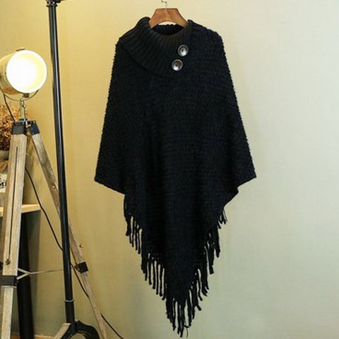 Free Size Turtle Neck Poncho