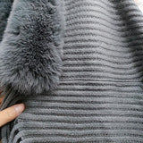 Fur Knitted Poncho