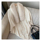 Fur Knitted Poncho
