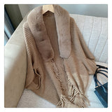 Fur Knitted Poncho