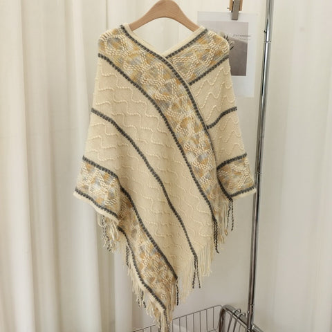 Free Size Knitted Poncho