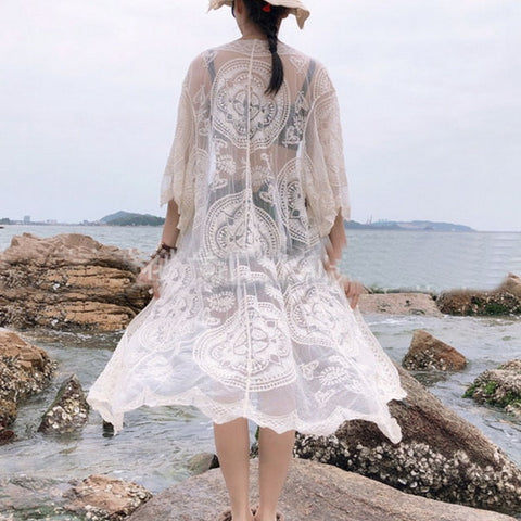 Lace Crochet Large Cardigan