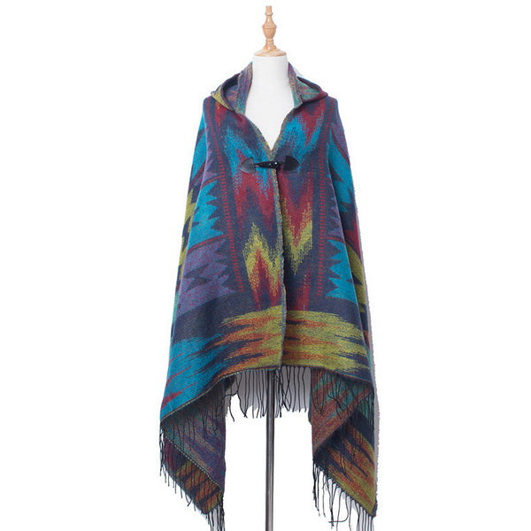 Boho Hooded Poncho