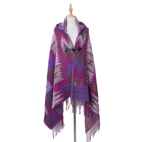 Boho Hooded Poncho
