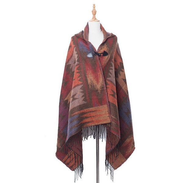 Boho Hooded Poncho