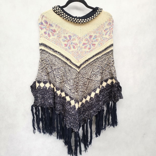 Women Knitted Poncho Free Size