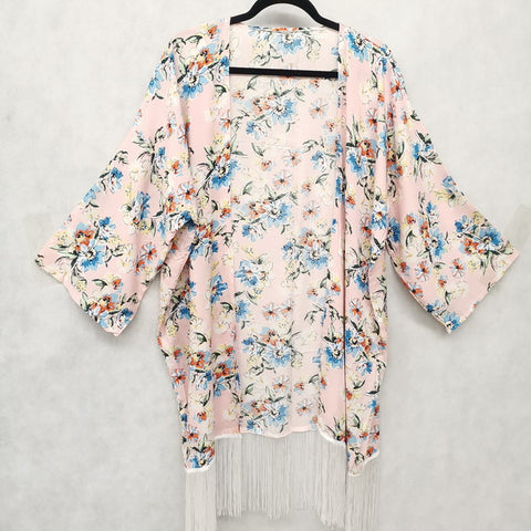 Large Kimono Top With Tassel