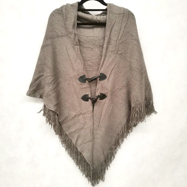 Women Free Size Knitted Poncho