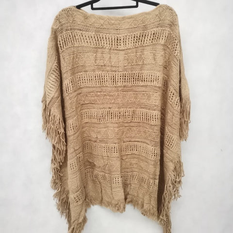 Women Free Size Knitted Poncho
