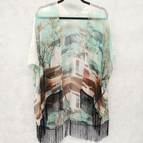 Free Size Chiffon Top With Tassel