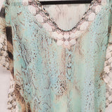 Large Hand Embellished Kaftan Dress Free Size