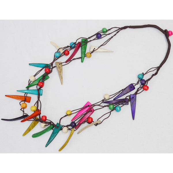 Colorful Coconut Shell Necklace