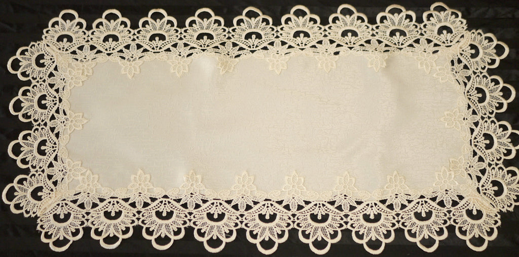 Lace Table Runner Cream Color