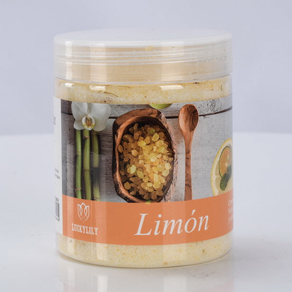 350g Bath Salt with Dried Flower-Lemon
