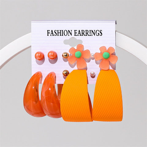 6 Pairs Earrings
