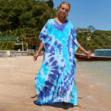 Wholesale Plus Size Long Tie Dye Boho Kaftan Dresses 